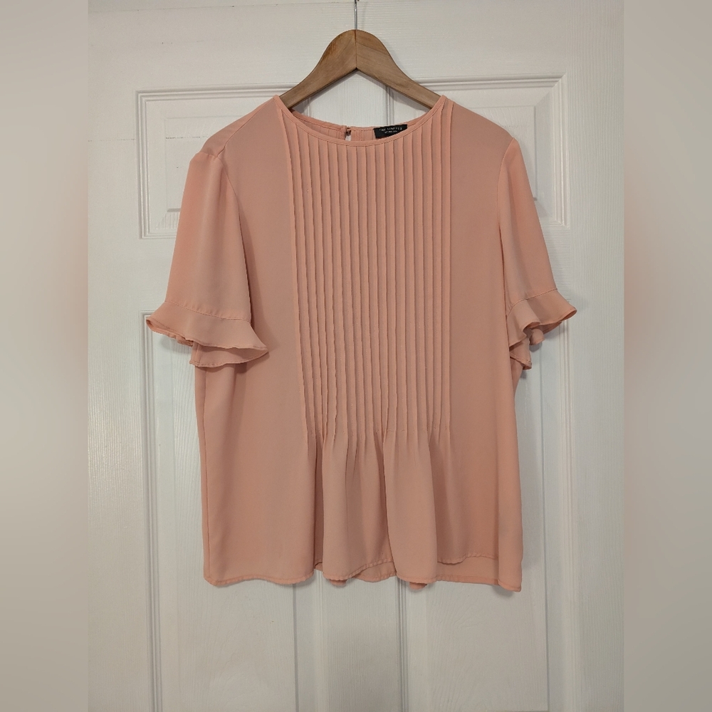 The Limited Collection Pink Blouse With Ruffles Detailing Women's Size Medium